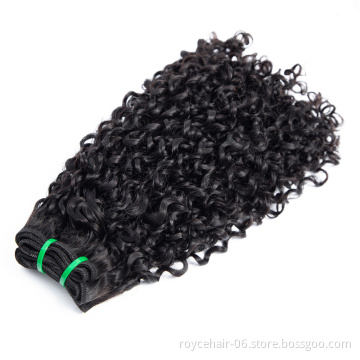 100% Human Hair Extension Unprocessed Double Drawn Brazilian Virgin Human Hair Weft Extension  Curly Pixie Curl